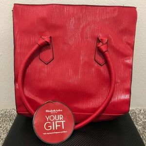 NEW Elizabeth Arden‎ Red Tote Hand Bag Weekender Shopping Travel